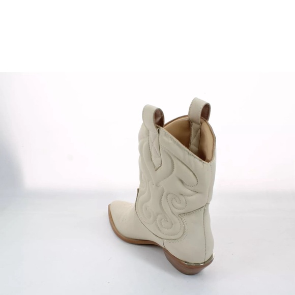 Schutz Womens Zachy Ivory Cowboy, Western Boots Size 8 - Picture 3 of 4